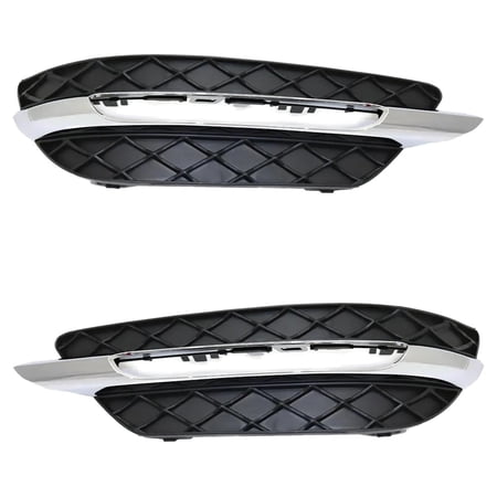 New Front Left and Front Right Fog Light Trim Compatible With Mercedes Benz C350 Sport 6 Cyl 3.5L C250 Sport 4 Cyl 1.8L 2012-2014 By MB1038117 MB1039117 2048803224 2048803324