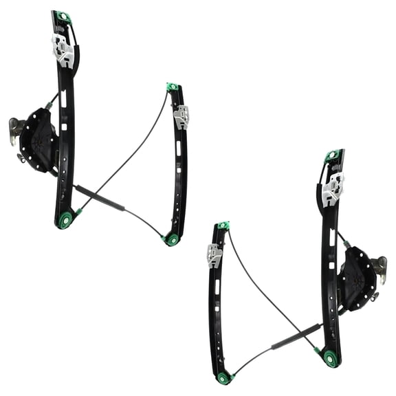 Front Left and Right Power Window Regulator Pair Without Motor Compatible with 2000-2005 BMW 330i Base 3.0L (01-05) 330xi Base 3.0L (01-05) 320i 2.2L 323i 2.5L (00) 325i 2.5L 325xi 328i
