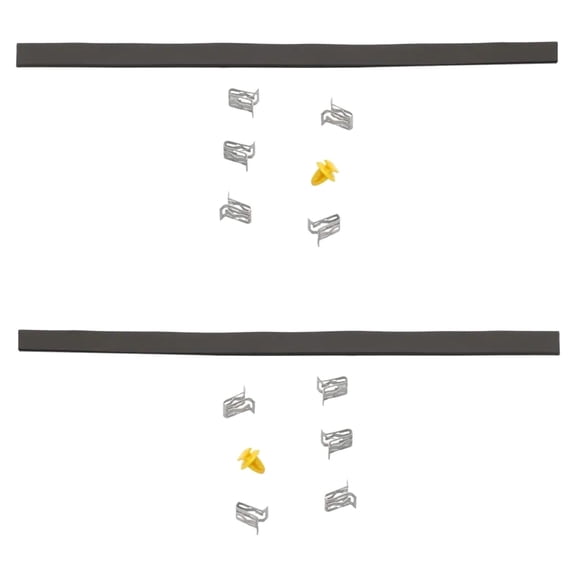 New Front Left Lower and Front Right Lower Door Molding and Beltlines Compatible With Tesla Model X 100D Model X Long Range Plus 2016-2021 By 103520100D 103520200D