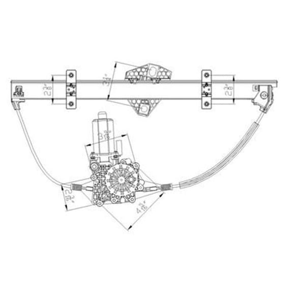 New Front Left Window Regulator Compatible With Mercury Mystique Ford Century 1995 1996 1997 1998 1999 2000 By Part Numbers FO1350143 6653761 741807 WL41807 F5RZ5423209A 12501845L