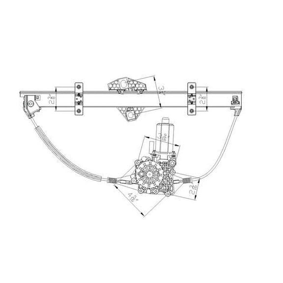 New Front Right Window Regulator Compatible With Mercury Mystique Ford Century 1995 1996 1997 1998 1999 2000 By Part Numbers FO1351143 WL41808 741808 F5RZ5423208A 12501845R