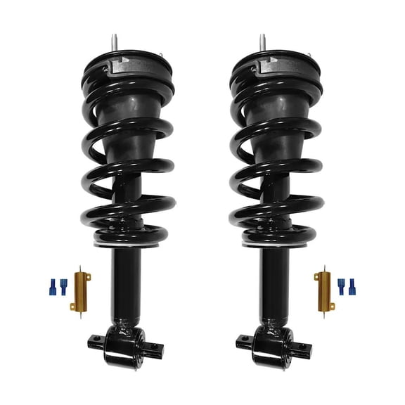 New Front Shock Conversion Compatible With Cadillac Chevrolet Escalade Hybrid 8 Cyl 6.0L Suburban 1500 LT 8 Cyl 5.3L Escalade Platinum 8 Cyl 6.2L 2007-2014 By UA61590C