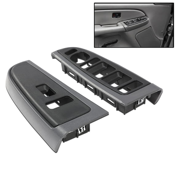 New Front Window Switch Trim Bezel Set Fit For 2003-2007 Silverado Sierra