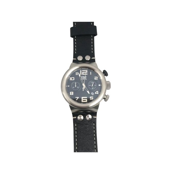New Frye 46mm Stainless Steel Chronograph Black Dial Mens Quartz Watch 245689CST
