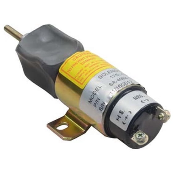 Fuel Shutdown Solenoid 12V 2-Terminal Dual Coil Continuous Duty Compatible with Cummins Hatz Deutz D2011 F4L1011 Perkins 404-22 704-30 Diesel Engines Genie Lifts Woodward SA-4984-12