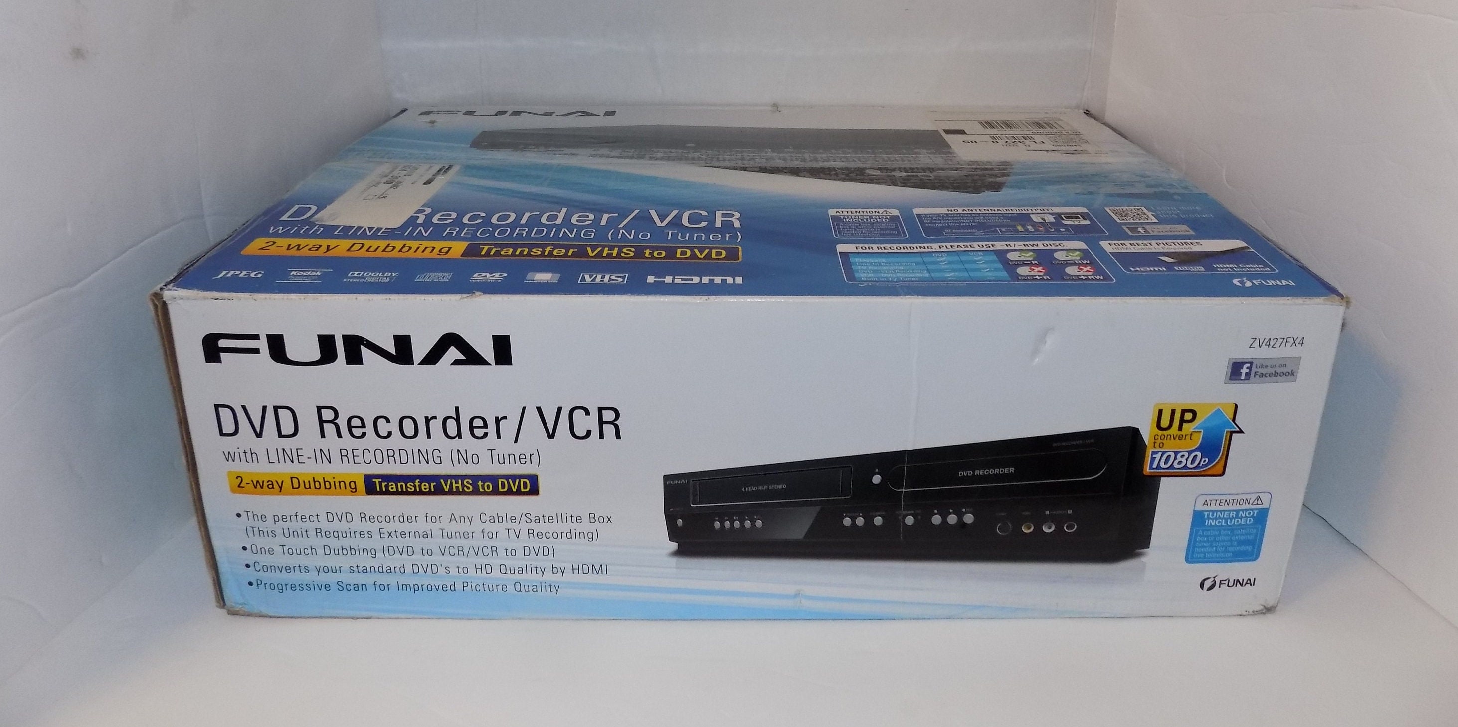 Funai ZV427FX4 Full HD UpConvert DVD Recorder/VCR Combo