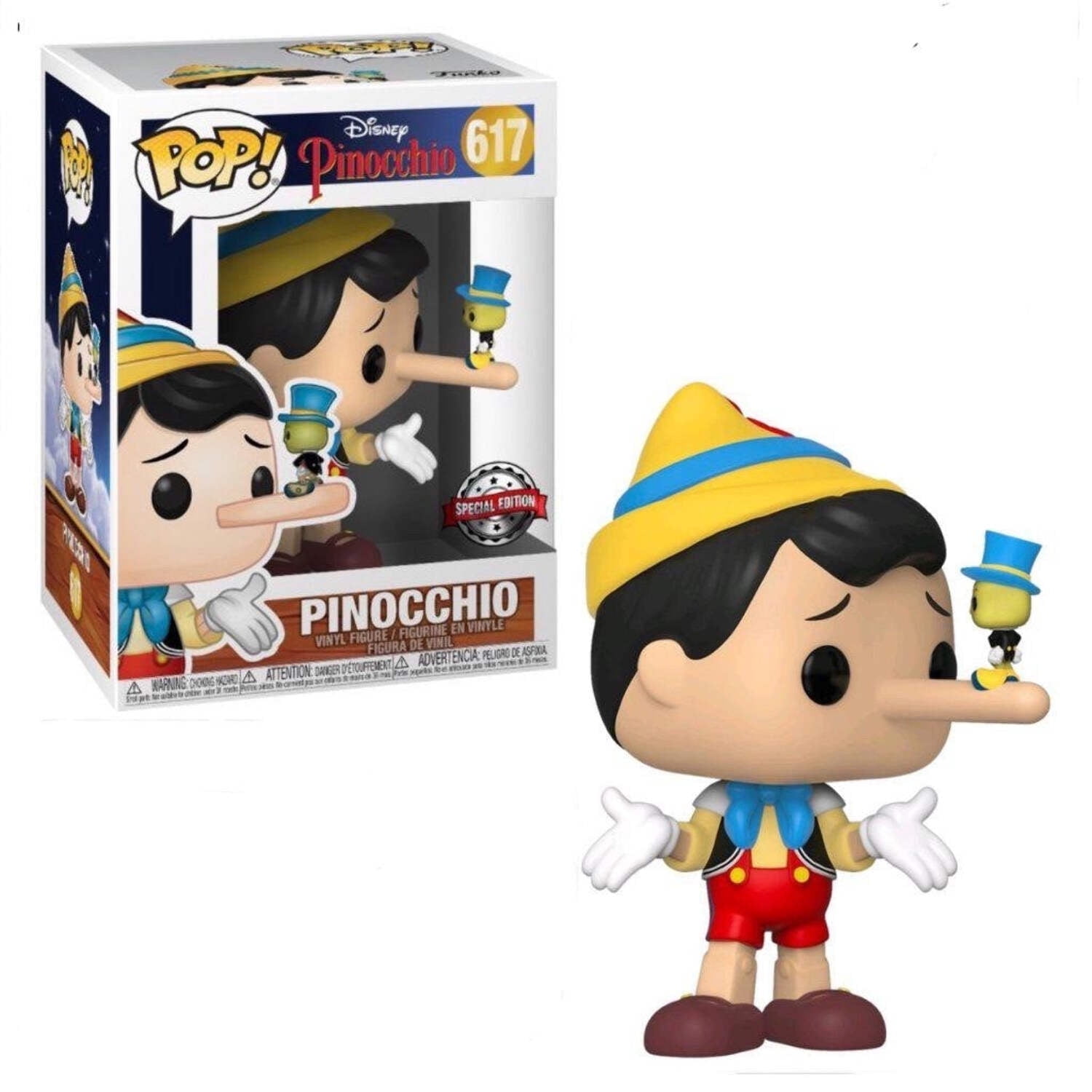 Funko POP! Pinocchio - Pinocchio (Long Nose) with Jiminy Cricket