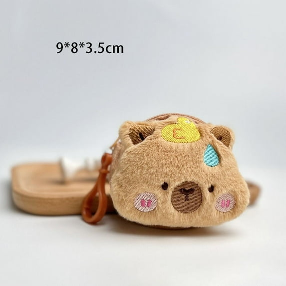 New Funny Cartoon Fashion Kawaii Creative Capybara Anime Plush Coin Purse Mini Coin Purse Lovely Headphone Bag Bags Pendant 5