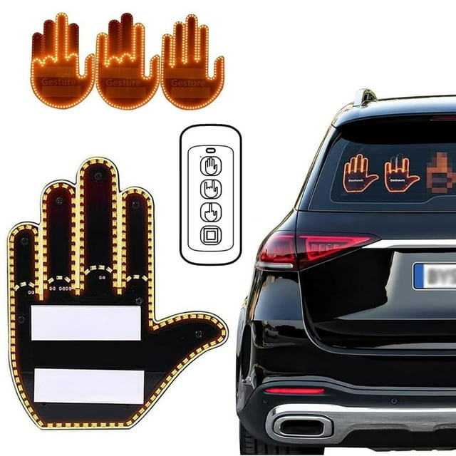 New Funny LED Middle Finger Sign Light for Car Truck Car Gadgets with