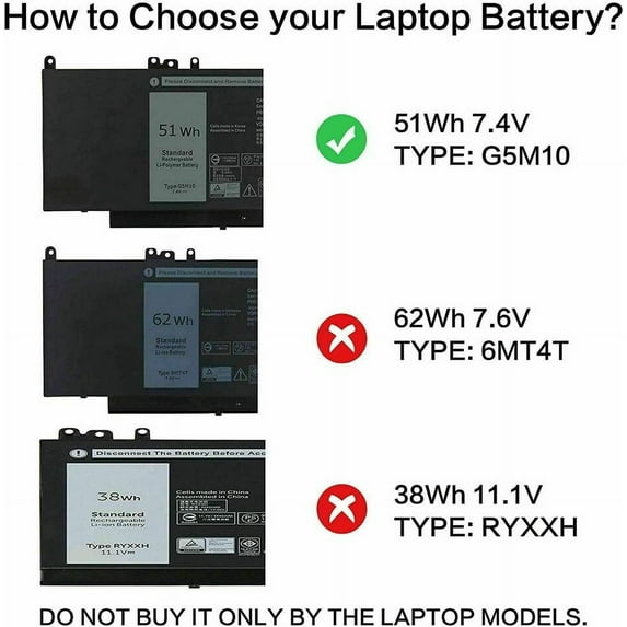 New G5M10 Battery For Dell Latitude 14 5000 E5450 Notebook 451-BBLN 080-854-0066