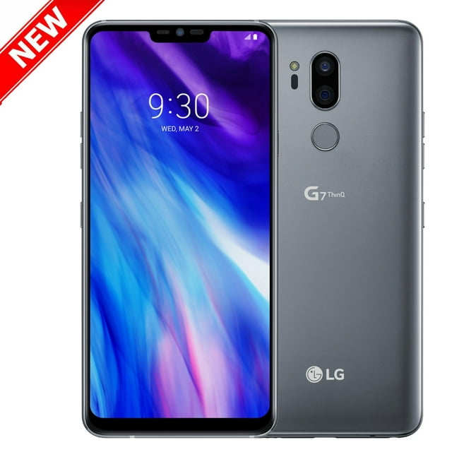 New G7 ThinQ LG G710ULM 64GB GSM GLOBAL Unlocked Smartphone - Platinum Gray
