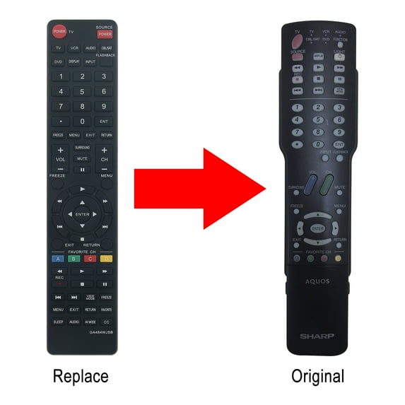 New GA484WJSB 07660MP010 replace remote control fit for SHARP TV LC32D24U LC32D40U LC26D40U LC-26D40U LC-32D24U