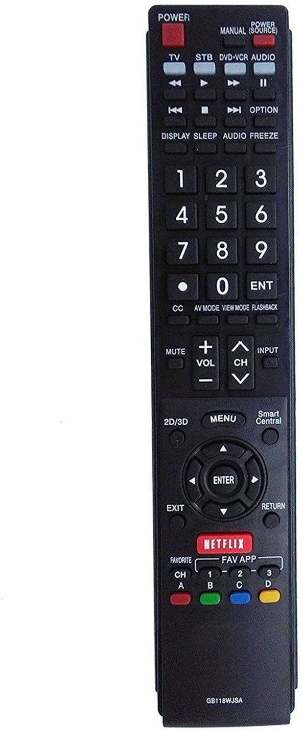 GB118WJSA - Mando a distancia compatible con Sharp AQUOS TV