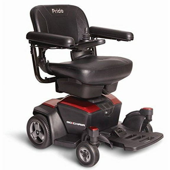 New GO CHAIR Pride Mobility Travel Electric Powerchair + 18AH batteries upgrade (Ruby Red)