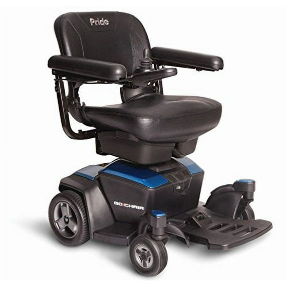 New GO CHAIR Pride Mobility Travel Electric Powerchair + 18AH batteries upgrade (Sapphire Blue)
