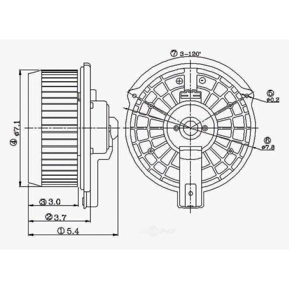 New GPD 2311609 Blower Motor