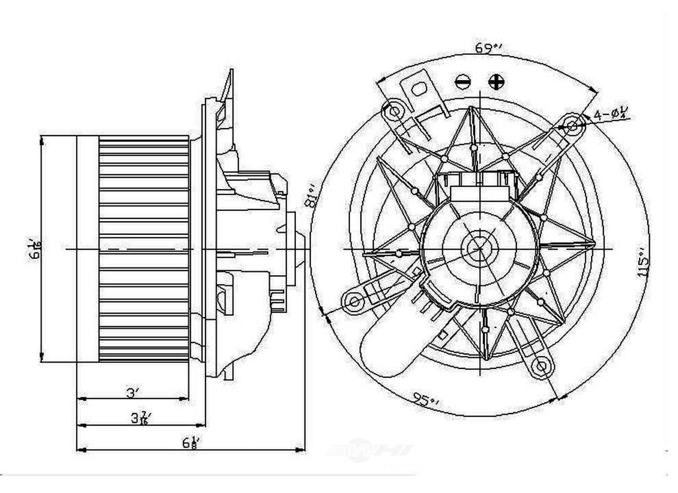 New GPD 2311611 Blower Motor
