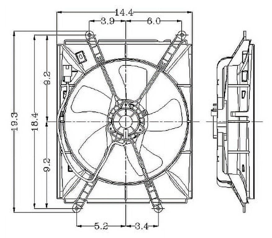 New GPD 2811250 Electric Cooling Fan Assembly