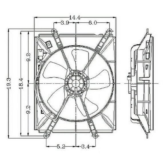 New GPD 2811250 Electric Cooling Fan Assembly