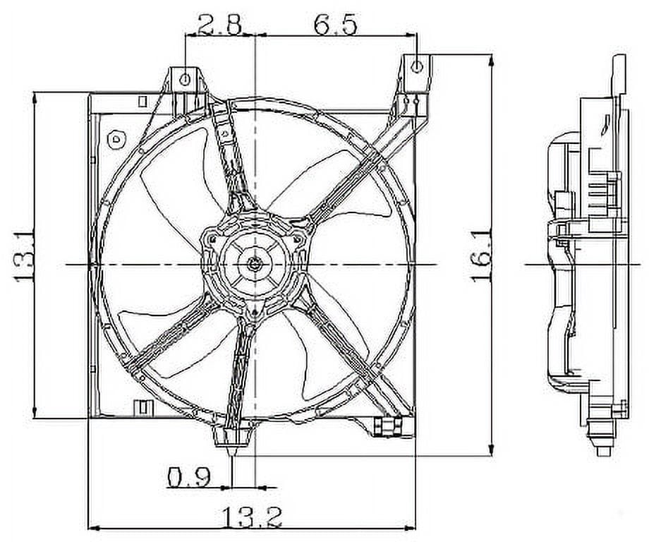 New GPD 2811254 Electric Cooling Fan Assembly