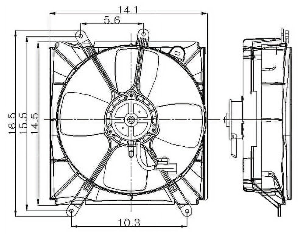New GPD 2811283 Electric Cooling Fan Assembly