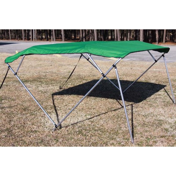 New GREEN Vortex Pontoon / Deck Boat 4 Bow Bimini Top 10' Long, 97-103" Wide, 54" High, Complete Kit, Frame, Canopy, and Hardware (FAST SHIPPING - 1 TO 4 BUSINESS DAY DELIVERY)