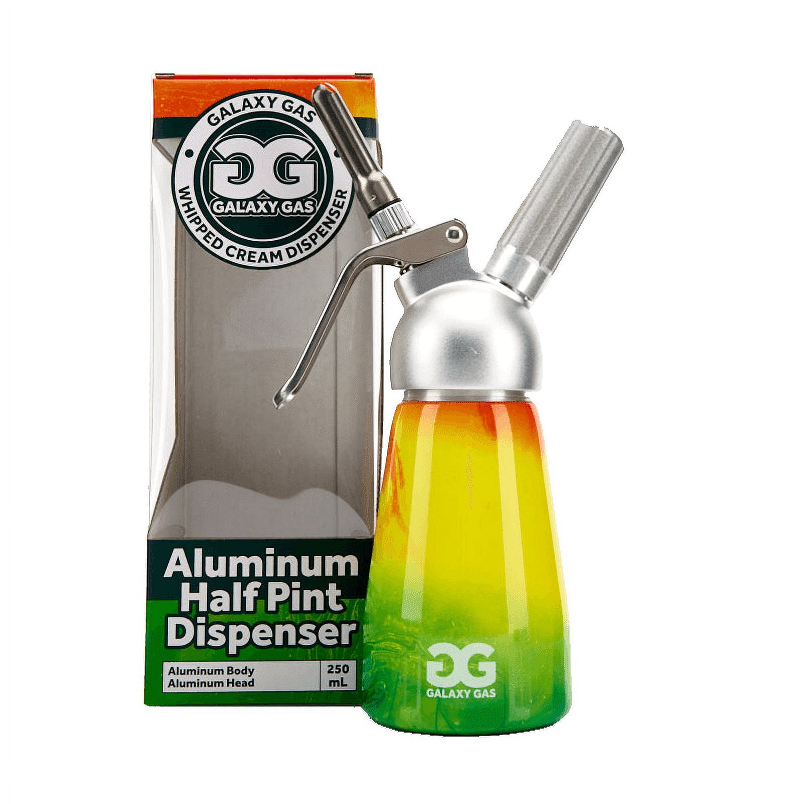 *New* Galaxy Gas Whipped Cream Dispenser Half Pint Aluminum Rasta