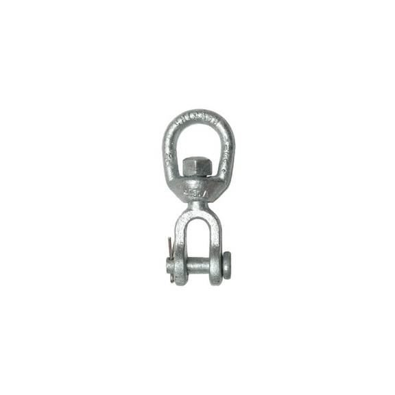 New Galvanized Jaw & Eye Swivel chicago Hardware 216203 2-1/2" x 1-1/4" x C 1-1/2" Work Load 1.8 tons