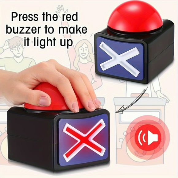New Game Answer Buzzer Alarm Button With Sound Light Trivia Quiz Got Talent Buzzer