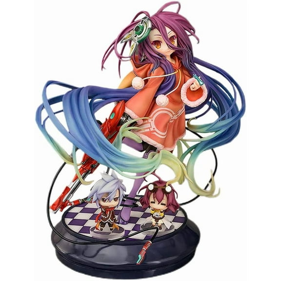 New No Game No Life Zero Schwi 1/7 Character Anime Statue Figure Desktop Ornament Popular Decorations Fan Souvenirs Creative Gift Collection 8.6inch/22cm