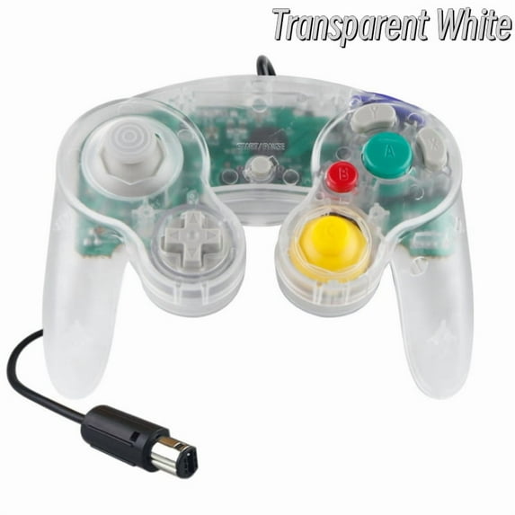 New Gamepad For GameCube NGC Gamepads Transparent Color Wired Game Controller Joystick for NGC Game Console Compatible with Wii