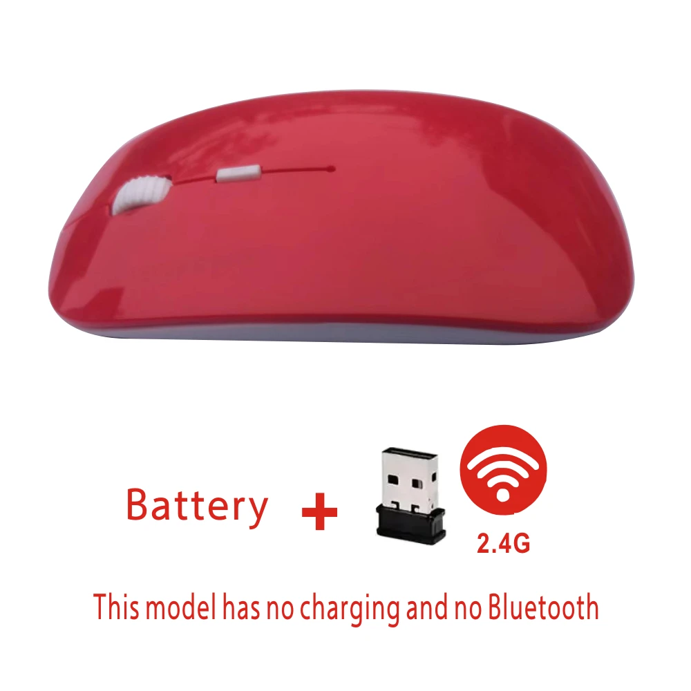 New Gaming Mouse Wireless Bluetooth Dual Mode Silent Rechargeable USB 2.4G DPI 1600 Optical Ergonomics Suitable for Laptops