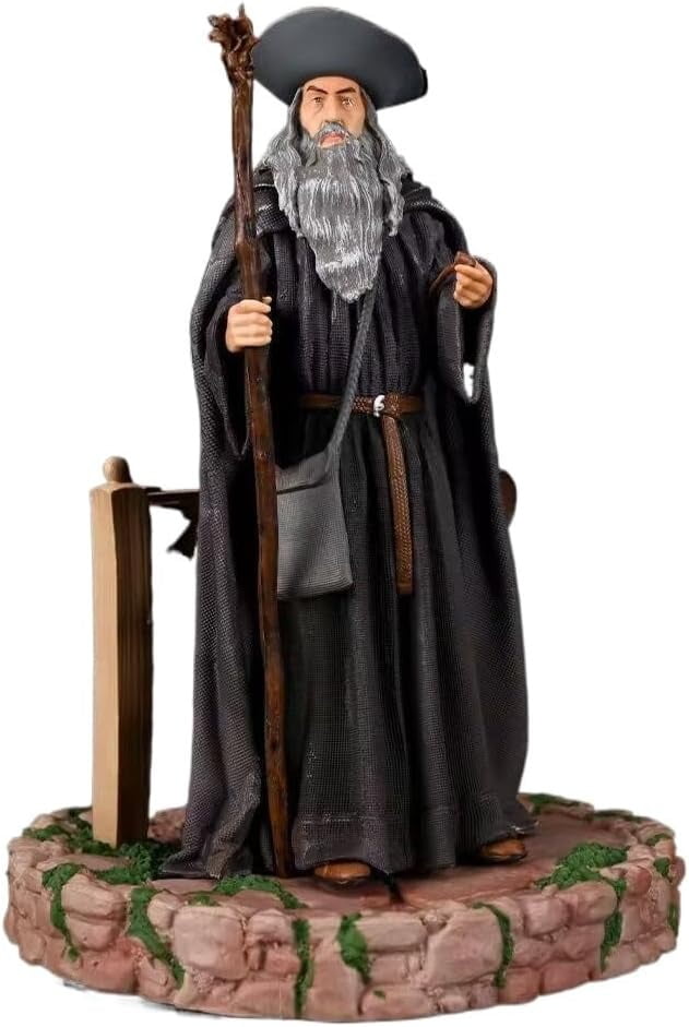 New Gandalf Figure, Staff Standing Gandalf Anime Figures 21cm/8.3inch Handmade PVC Cartoon Manga Game Character Model Decoration Craft Gift