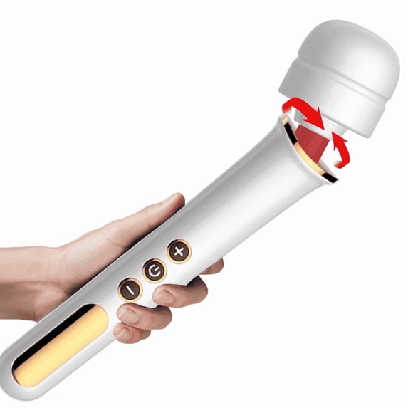 New generation FAHEMS Full-Body Relief Massager – 10 Vibration Modes, 5 Speeds 360° Rotating Head USB-Rechargeable wireless Massager for Home, Office Use Travel-Friendly - White