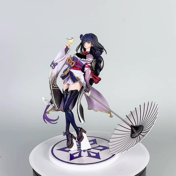 New Genshin Impact Raiden Shogun (umbrella Ver) Character Anime Model Statue Action Figures Desktop Ornament Popular Decorations Fan Souvenirs Creative Gift Collectable