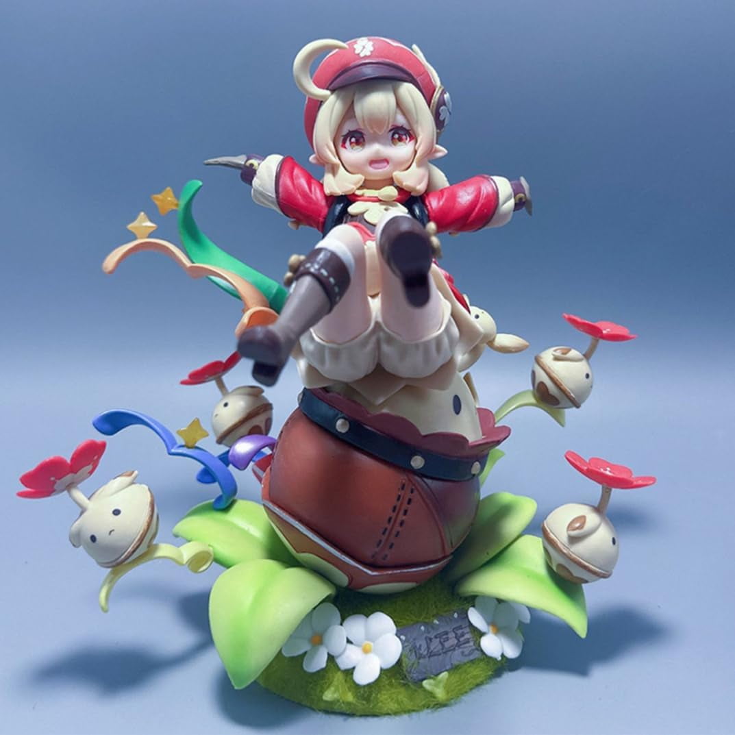 New Genshin Impact Spark Rider Klee (Flowers Ver) Character Anime Model Statue Action Figures Desktop Ornament Popular Decorations Fan Souvenirs Creative Gift Collectable