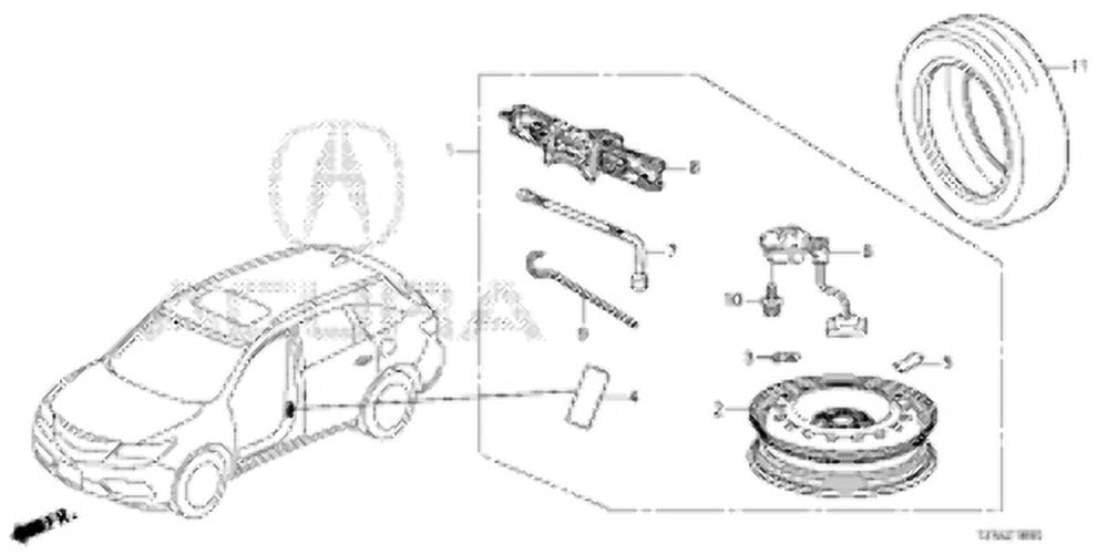 New Genuine Acura MDX Spare Tire Kit Temporary (20142016) OE
