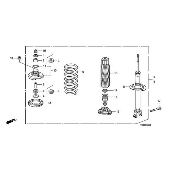 New Genuine Acura TL Rear Shock Absorber Strut Unit (2009-2014) OE 52611TK4A02