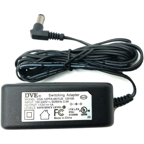 New Genuine DVE DSA-12PFA-09 FUS 120100 AC/DC Adapter 12V 1A OEM