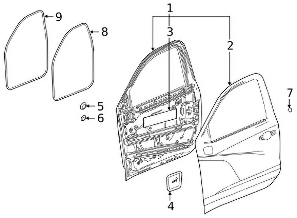 New Genuine GM Front Door Assembly Driver Left (2020-2023) OE 86813353 ...