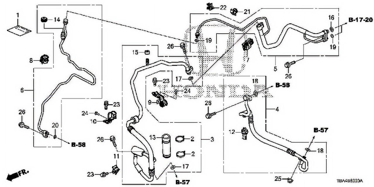 Genuine Honda A/C Receiver Line Tube - OEM 80341-T1W-A01 For 2015-2016 CR-V