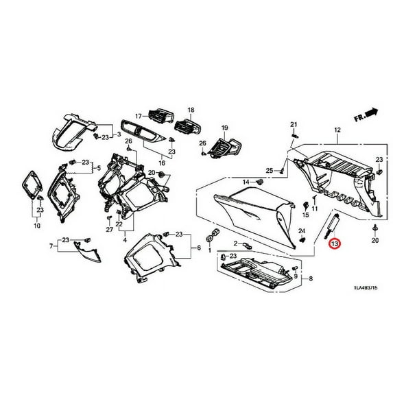New Genuine Honda Glove Box Damper OE 77530TLAA01