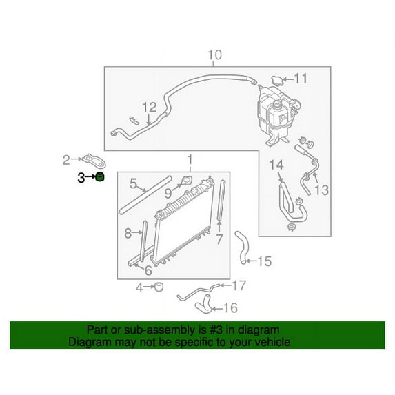 New Genuine Infiniti Mounting Rubber-Radiator, Upper 2150610V00 OEM