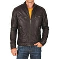 thumbnail image 1 of New Genuine Lambskin Leather Designer Jacket Motorcycle Biker Men's S M L XL A148, 1 of 3