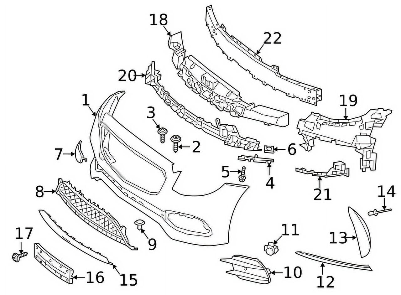 New Genuine Mercedes-Benz Side Retainer Bracket Holder (2018-2020) OE ...