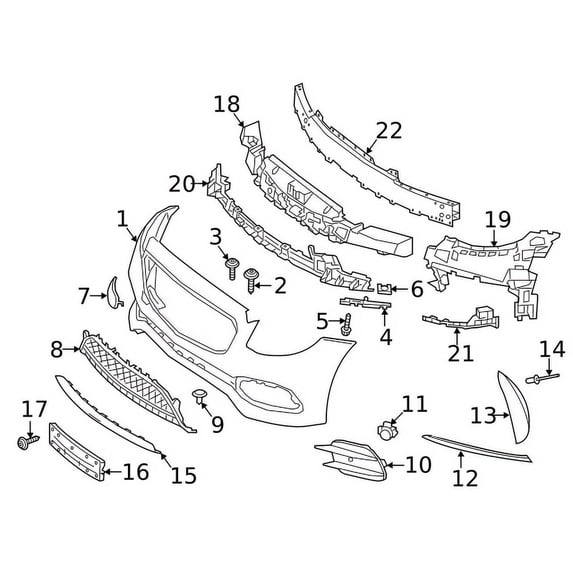 New Genuine Mercedes-Benz Side Retainer Bracket Holder (2018-2020) OE ...