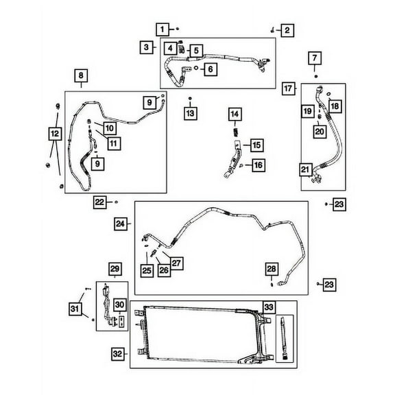 New Genuine Mopar Condenser Air Conditioning 2019-2024 OE 68322495AB