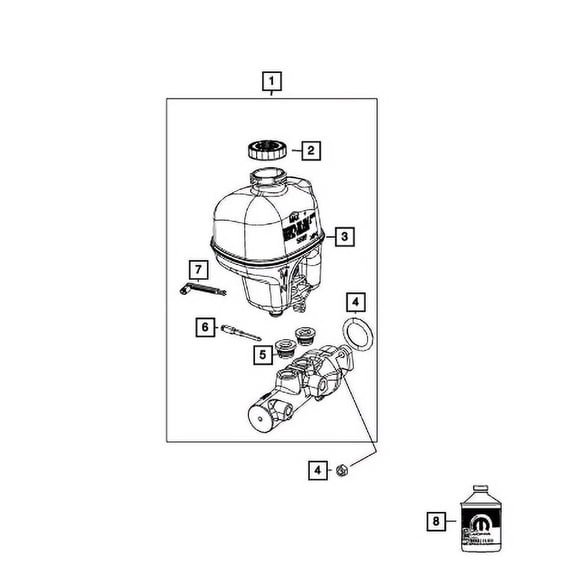 New Genuine Mopar Cylinder Brake 2016-2023 OE 68306574AD