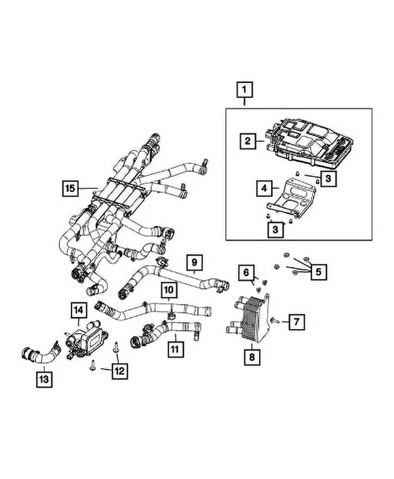 New Genuine Mopar Heater Electric Coolant 2021-2024 OE 68443445AC ...