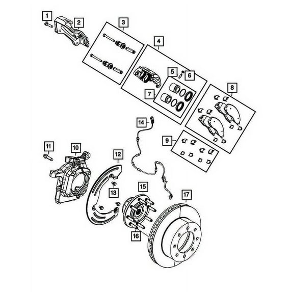 New Genuine Mopar Hub Brake 2019-2024 OE 68292887AA